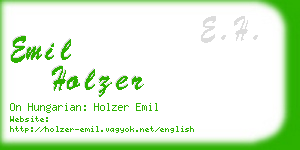 emil holzer business card